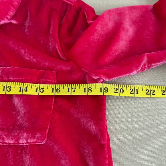 Pilcro‎ Pink long sleeve velvet button front top - Picture 9 of 12